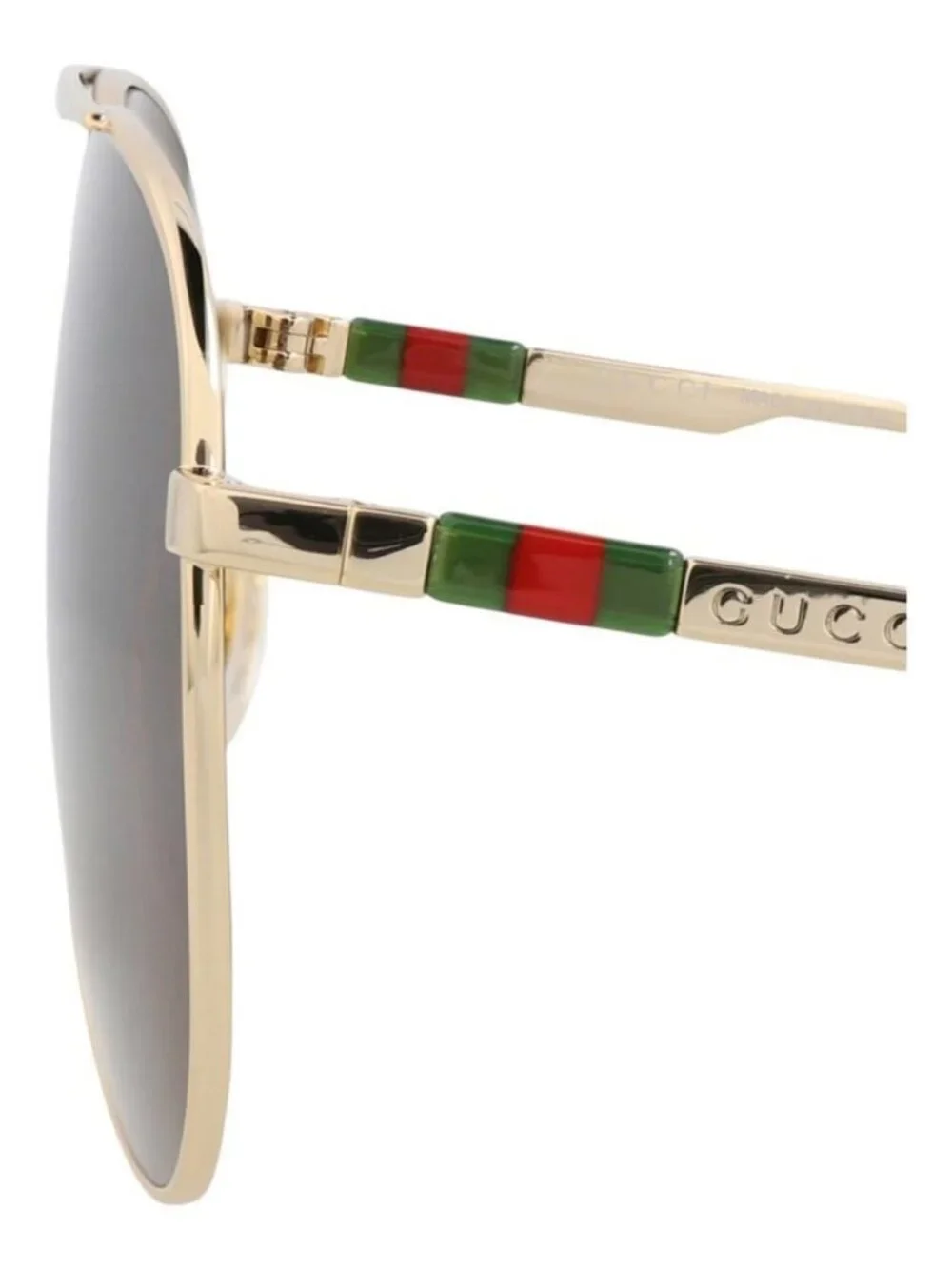 New Gucci Mens Aviator Gold Gold Brown Fashion Designer Sunglasses